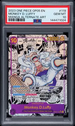 2023 ONE PIECE OP05-AWAKENING OF THE NEW ERA #119 MONKEY D. LUFFY PSA 10 - Image 1