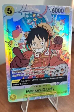 One Piece Monkey D Luffy OP07-109 SR 500 Years In The Future English TCG # 109 - Image 2