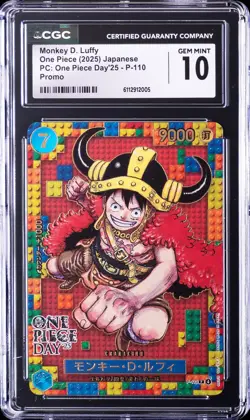 2025 ONE PIECE PC: ONE PIECE DAY '25 JPN PROMO MONKEY D. LUFFY CGC 10 GEM MINT - Image 1