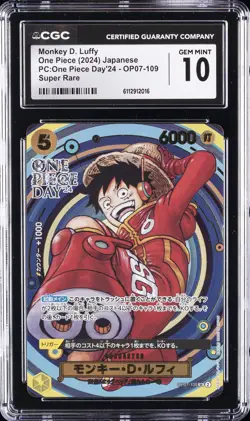 2024 ONE PIECE PC: ONE PIECE DAY '24 JPN MONKEY D. LUFFY CGC 10 GEM MINT - Image 1