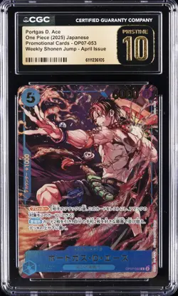 2025 ONE PIECE JPN STRONGEST 3 BROTHERS #OP07-053 PORTGAS D. ACE CGC 10 PRISTINE - Image 1