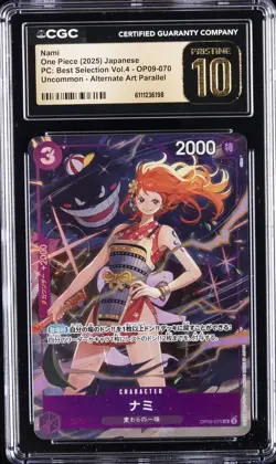 2025 ONE PIECE JPN UNCOMMON ALT ART #OP09-070 NAMI CGC 10 PRISTINE - Image 1