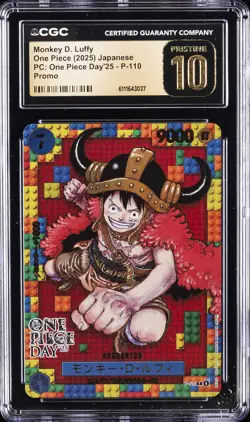 2025 ONE PIECE JPN PC: ONE PIECE DAY '25 PROMO MONKEY D. LUFFY CGC 10 PRISTINE - Image 1