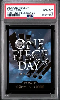 2025 ONE PIECE JPN PREM CARD COLLECTION ONE PIECE DAY'25- DON!! CARD PSA 10 - Image 1