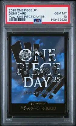 2025 ONE PIECE JPN PREM CARD COLL -ONE PIECE DAY'25- DON!! CARD PSA 10 - Image 1