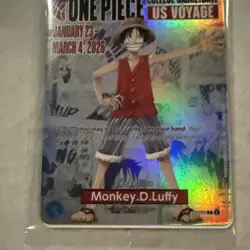 One Piece Monkey.D.Luffy US College Basketball Promo Card *SEALED* IN HAND! - Image 3