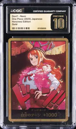 2025 ONE PIECE JAPANESE HEROINES EDITION GOLD DON!! - NAMI CGC 10 PRISTINE - Image 1