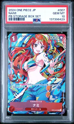 2024 ONE PIECE JAPANESE PREMIUM BOOSTER STORAGE BOX NAMI PSA 10 - Image 1