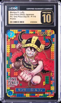 2025 ONE PIECE PC: ONE PIECE DAY '25 JPN PROMO MONKEY D. LUFFY CGC 10 PRISTINE - Image 1