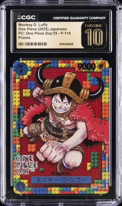 2025 ONE PIECE JPN PC: ONE PIECE DAY'25 PROMO MONKEY D. LUFFY CGC 10 PRISTINE - Image 1