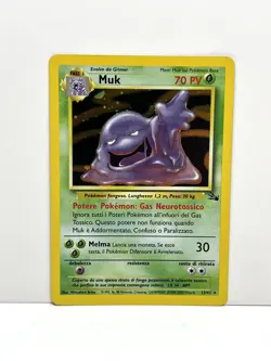 Pokemon TCG Muk 13/62 Holo Rare Fossil Vintage 1999 WOTC in Italian - LP - Image 1