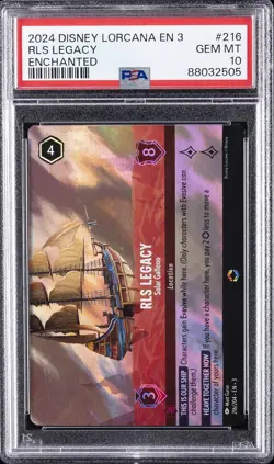 2024 DISNEY LORCANA EN 3-INTO THE INKLANDS ENCHANTED #216 RLS LEGACY PSA 10 - Image 1