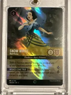 Snow White Well Wisher 206/204 (Enchanted) Disney Lorcana Rise of the Floodborn - Image 1