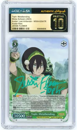Weiss Schwarz Avatar CGC 10 Toph: Metalbending ATR - Jessie Flower Auto - Image 1