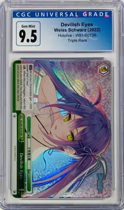 Weiss Schwarz Hololive Towa Devilish Eyes HOL/W91-E073R RRR Foil CGC 9.5 English - Image 2