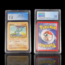 1999 Pokemon Card Machop 52/102 Trainer Deck A Brock's Deck CGC 7.5 NM+ - Image 1