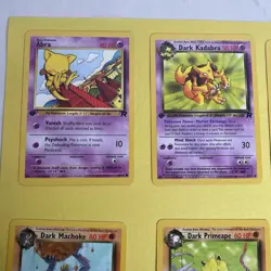 Pokemon 1st Edition Team Rocket Cards Of 8 Dark Dragonair Rapidash Porygon NM - Image 2