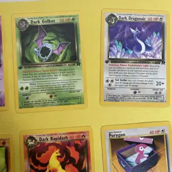 Pokemon 1st Edition Team Rocket Cards Of 8 Dark Dragonair Rapidash Porygon NM - Image 3