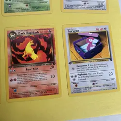 Pokemon 1st Edition Team Rocket Cards Of 8 Dark Dragonair Rapidash Porygon NM - Image 4