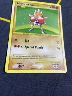 SWIRL Hitmonchan 129/127 Platinum Secret Rare Holo Pokemon TCG Card 2009 LP - Image 5