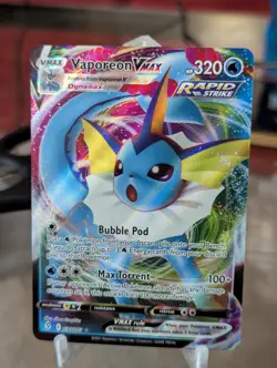 Pokemon TCG Vaporeon VMAX Holo Ultra Rare Card Evolving Skies 30/203 - Image 1