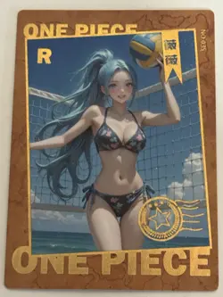 NEFERTARI VOLLEYBALL R N-035 Thick Huatang One Piece Anime Collectible Card - Image 1