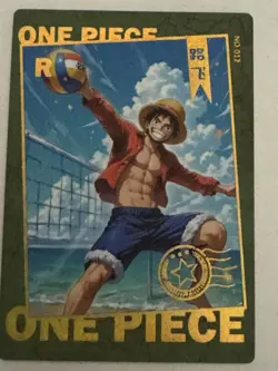 MONKEY LUFFY VOLLEYBALL R N-012 Thick Huatang One Piece Anime Collectible Card - Image 1