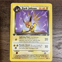 Dark Jolteon Team Rocket 38/82 1st Edition Non Holo Pokemon Card LP - Image 1