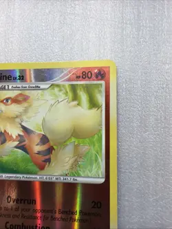 2009 Pokemon ARCANINE Card 50/147 Reverse Holo Platinum Supreme Victors -LP - Image 4
