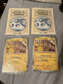 Pokemon Pikachu At The Museum x Natural History London Jumbo Card - Sealed x2 - Image 1