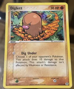 Diglett 61/112 FireRed & LeafGreen Pokemon Card HP - Image 1