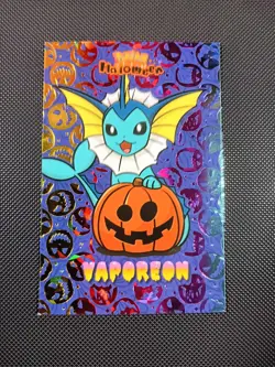 Pokemon 2025 Card Database Halloween Set Vaporeon Rainbow Holo Peru US Seller - Image 1