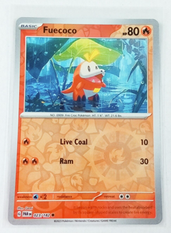 Fuecoco 23/182 Paradox Rift Reverse Holo Pokemon Card 2023 - Image 1