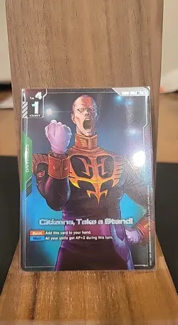 Bandai Gundam Card Game TCG - Citizen, Take A Stand GD01-105 Alt Art Foil - Image 1