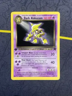 Dark Alakazam 18/82 1st Edition Team Rocket Rare Pokemon Card LP - Image 1