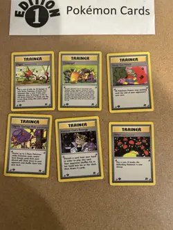 Team Rocket Trainers 1st Edition Pokemon Card Lot Vintage WOTC - Image 1