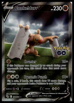 Conkeldurr V (Alternate Full Art) 074/078 Pokemon GO Pokemon Card | NM - Image 1