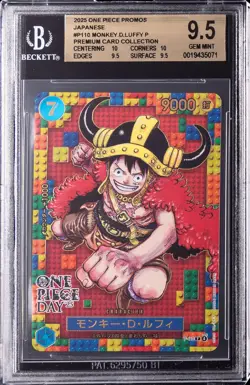 2025 ONE PIECE PROMOS JPN PREM CARD COLL P #P110 MONKEY.D.LUFFY BGS 9.5 - Image 1