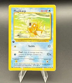 Magikarp 35/102 Base Set 1st Edition Regular Rare Vintage Pokemon Card - Image 1