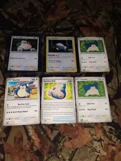 Snorlax Pokemon Card Lot Of 6 Near Mint 1 Promo Black Star - Image 1