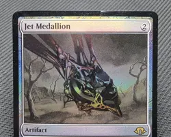 MTG FOIL Jet Medallion- DAMAGED -Modern Horizons 3 Magic the Gathering Card #292 - Image 3