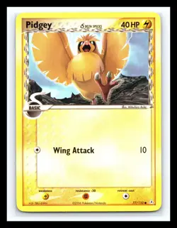 💥 Pokemon Pidgey EX Holon Phantoms TCG Card 77/110 Regular Delta Species - Image 1