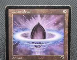 MTG Lotus Petal- DAMAGED -Tempest Magic the Gathering Card # 294 - Image 3