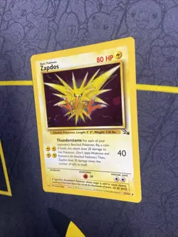 Pokemon TCG Zapdos Holo Rare Card 15/62 Fossil Unlimited - LP - Image 5