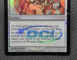 MTG FOIL Powder Keg- DAMAGED -Player Rewards Promo Magic the Gathering Card #001 - Image 4