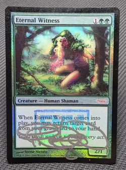 MTG FOIL Eternal Witness- Signed -FNM Promo Magic the Gathering Card # 003 - Image 1