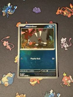 Pokemon Cards Houndour 062/131 Pokeball Reverse Holo Prismatic Evolutions- (NM) - Image 1