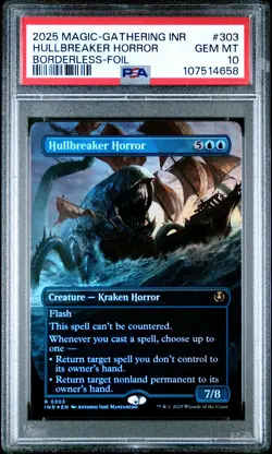 2025 MTG INNISTRAD REMASTERED BORDERLESS-FOIL #0303 HULLBREAKER HORROR PSA 10 - Image 1
