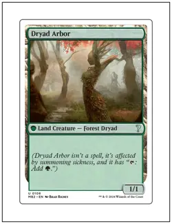 1x Dryad Arbor, White Border, Mystery Booster, Magic MTG NM - Image 1