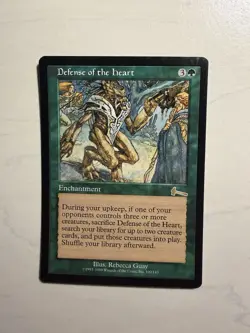 Defense of the Heart The List Reprints MTG Green Enchantment Rare English #100 . - Image 1